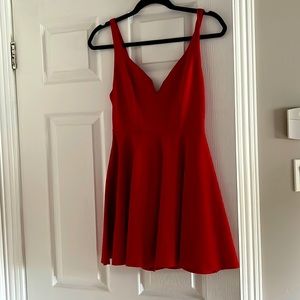 Red mini dress